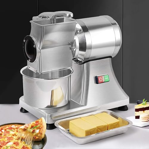 Elektrische rotierende Käsereibe, Hochleistungs-Lebensmittelzerkleinerer für den Diner-Bereich, professionelle elektrische Käsereibemaschine, Durchsatzleistung von 40 kg/Stunde Käse, Butter, Brot Elektrische rotierende Käsereibe, Hochleistungs-Lebensmittelzerkleinerer für den Diner-Bereich, professionelle elektrische Käsereibemaschine, Durchsatzleistung von 40 kg/Stunde Käse, Butter, Brot von ZXINXIN