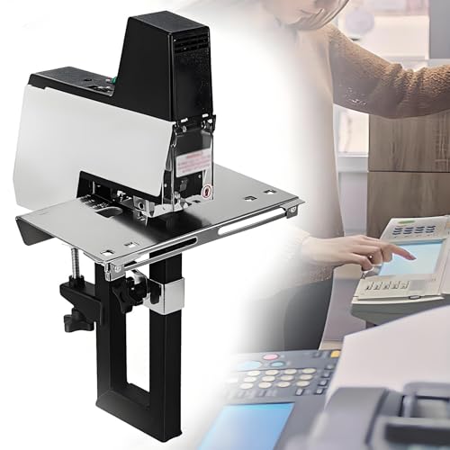 ZXINXIN Professioneller elektrischer Hefter, Binder, automatischer Flach- und Sattelhefter, Hochleistungs-Broschürenhefter, Papierfalt-Bindemaschine mit Fußpedal von ZXINXIN
