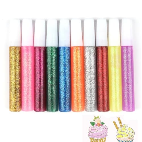 10 Stück Glitzerkleber, Glitter Glue Original, Glitzer Kleber Stifte, Verwendet Für Produktion, Dekoration Und Kreatives Design DIY-Kunst- Und Handwerks-Glitzerstifte 10 Stück Glitzerkleber, Glitter Glue Original, Glitzer Kleber Stifte, Verwendet Für Produktion, Dekoration Und Kreatives Design DIY-Kunst- Und Handwerks-Glitzerstifte von ZXJLWR