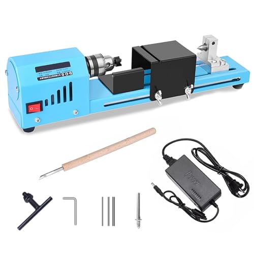 ZXLLAFT 150W Mini Drehmaschine 12-24V Metalldrehmaschine 4000-9000rpm Drehbank Tischdrehbank Silber Drechselbank Zum Drechseln Schnitzen Schleifen und Schneiden von Holz ZXLLAFT 150W Mini Drehmaschine 12-24V Metalldrehmaschine 4000-9000rpm Drehbank Tischdrehbank Silber Drechselbank Zum Drechseln Schnitzen Schleifen und Schneiden von Holz von ZXLLAFT