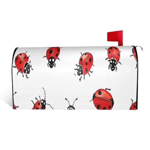 Art Ladybug Tracks – Druck wasserdichte Stoffbriefkastenabdeckung mit Magnetverschluss – anpassbare dekorative Hülle für Briefkästen im Freien – passend für 53,3 x 45,7 cm Art Ladybug Tracks – Druck wasserdichte Stoffbriefkastenabdeckung mit Magnetverschluss – anpassbare dekorative Hülle für Briefkästen im Freien – passend für 53,3 x 45,7 cm von ZXMDZTSS