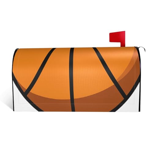 Basketball-Druck, wasserdichte Stoff-Briefkastenabdeckung mit Magnetverschluss, anpassbare dekorative Hülle für Briefkästen im Freien, passend für 64,8 x 53,3 cm Basketball-Druck, wasserdichte Stoff-Briefkastenabdeckung mit Magnetverschluss, anpassbare dekorative Hülle für Briefkästen im Freien, passend für 64,8 x 53,3 cm von ZXMDZTSS