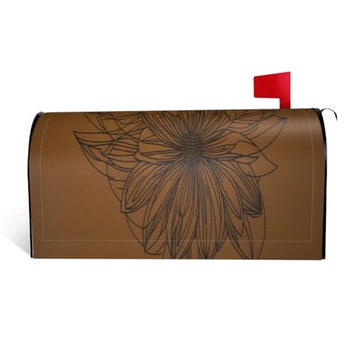 Briefkastenabdeckung mit Blumendruck, wasserdicht, mit Magnetverschluss, anpassbare dekorative Hülle für Briefkästen im Freien, passend für 64,8 x 53,3 cm Briefkastenabdeckung mit Blumendruck, wasserdicht, mit Magnetverschluss, anpassbare dekorative Hülle für Briefkästen im Freien, passend für 64,8 x 53,3 cm von ZXMDZTSS