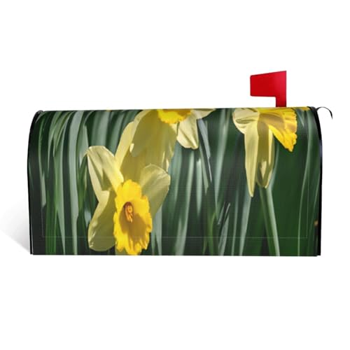 Briefkastenabdeckung mit Blumendruck, wasserdicht, mit Magnetverschluss, anpassbare dekorative Hülle für Briefkästen im Freien, passend für 64,8 x 53,3 cm von ZXMDZTSS