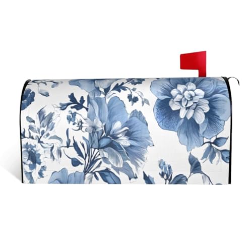 Briefkastenabdeckung mit Blumenmuster, wasserdicht, mit Magnetverschluss, anpassbare dekorative Hülle für Briefkästen im Freien, passend für 64,8 x 53,3 cm Briefkastenabdeckung mit Blumenmuster, wasserdicht, mit Magnetverschluss, anpassbare dekorative Hülle für Briefkästen im Freien, passend für 64,8 x 53,3 cm von ZXMDZTSS
