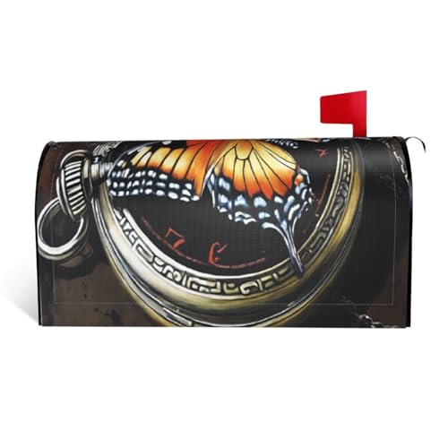 Briefkastenabdeckung mit Schmetterlingsdruck, wasserdicht, mit Magnetverschluss, anpassbare dekorative Hülle für Briefkästen im Freien, passend für 64,8 x 53,3 cm Briefkastenabdeckung mit Schmetterlingsdruck, wasserdicht, mit Magnetverschluss, anpassbare dekorative Hülle für Briefkästen im Freien, passend für 64,8 x 53,3 cm von ZXMDZTSS