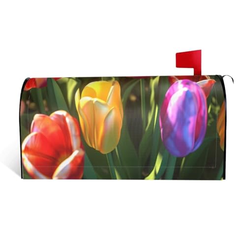 Bunte Blumen – Druck wasserdichte Stoffbriefkastenabdeckung mit Magnetverschluss – anpassbare dekorative Hülle für Outdoor-Briefkästen – passend für 53,3 x 45,7 cm Bunte Blumen – Druck wasserdichte Stoffbriefkastenabdeckung mit Magnetverschluss – anpassbare dekorative Hülle für Outdoor-Briefkästen – passend für 53,3 x 45,7 cm von ZXMDZTSS