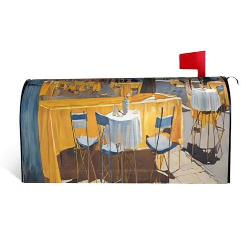 Cafe Terrasse bei Nacht – Druck wasserdichte Stoffbriefkastenabdeckung mit Magnetverschluss – anpassbare dekorative Hülle für Briefkästen im Freien – passend für 64,8 x 53,3 cm Cafe Terrasse bei Nacht – Druck wasserdichte Stoffbriefkastenabdeckung mit Magnetverschluss – anpassbare dekorative Hülle für Briefkästen im Freien – passend für 64,8 x 53,3 cm von ZXMDZTSS