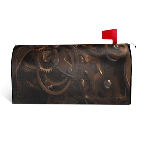 Coole Steampunk-Getriebe – Druck wasserdichte Stoff-Briefkastenabdeckung mit Magnetverschluss – anpassbare dekorative Hülle für Outdoor-Briefkästen – passend für 64,8 x 53,3 cm Coole Steampunk-Getriebe – Druck wasserdichte Stoff-Briefkastenabdeckung mit Magnetverschluss – anpassbare dekorative Hülle für Outdoor-Briefkästen – passend für 64,8 x 53,3 cm von ZXMDZTSS