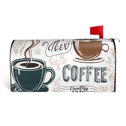 Delicious Coffee Briefkastenabdeckung aus wasserdichtem Stoff mit Magnetverschluss, anpassbare dekorative Hülle für Briefkästen im Freien, passend für 64,8 x 53,3 cm Delicious Coffee Briefkastenabdeckung aus wasserdichtem Stoff mit Magnetverschluss, anpassbare dekorative Hülle für Briefkästen im Freien, passend für 64,8 x 53,3 cm von ZXMDZTSS