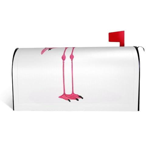 Flamingo – Bedruckte wasserdichte Stoff-Briefkastenabdeckung mit Magnetverschluss – anpassbare dekorative Hülle für Outdoor-Briefkästen – passend für 64,8 x 53,3 cm von ZXMDZTSS