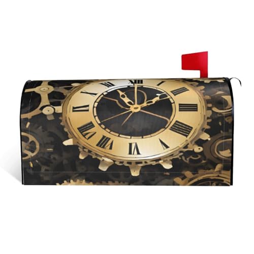 Gears Clock Bronze Century – Druck wasserdichte Stoffbriefkastenabdeckung mit Magnetverschluss – anpassbare dekorative Hülle für Outdoor-Briefkästen – passend für 64,8 x 53,3 cm Gears Clock Bronze Century – Druck wasserdichte Stoffbriefkastenabdeckung mit Magnetverschluss – anpassbare dekorative Hülle für Outdoor-Briefkästen – passend für 64,8 x 53,3 cm von ZXMDZTSS