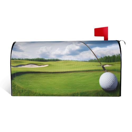 Golfplatz-Druck wasserdichte Stoffbriefkastenabdeckung mit Magnetverschluss – anpassbare dekorative Hülle für Outdoor-Briefkästen – passend für 53,3 x 45,7 cm Golfplatz-Druck wasserdichte Stoffbriefkastenabdeckung mit Magnetverschluss – anpassbare dekorative Hülle für Outdoor-Briefkästen – passend für 53,3 x 45,7 cm von ZXMDZTSS
