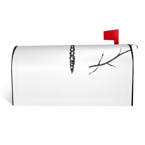 Libellen-Druck, wasserdichte Stoff-Briefkastenabdeckung mit Magnetverschluss, anpassbare dekorative Hülle für Briefkästen im Freien, passend für 53,3 x 45,7 cm von ZXMDZTSS