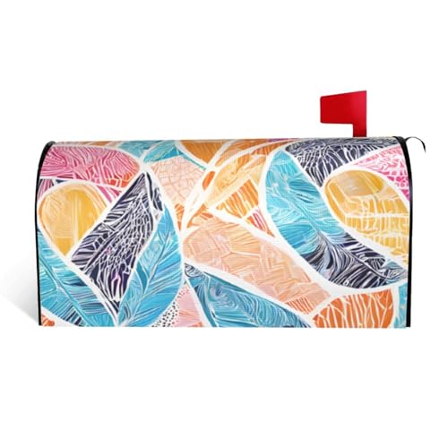 Mexikanische Otomi-Tiere – Druck wasserdichte Stoff-Briefkastenabdeckung mit Magnetverschluss – anpassbare dekorative Hülle für Outdoor-Briefkästen – passend für 64,8 x 53,3 cm Mexikanische Otomi-Tiere – Druck wasserdichte Stoff-Briefkastenabdeckung mit Magnetverschluss – anpassbare dekorative Hülle für Outdoor-Briefkästen – passend für 64,8 x 53,3 cm von ZXMDZTSS