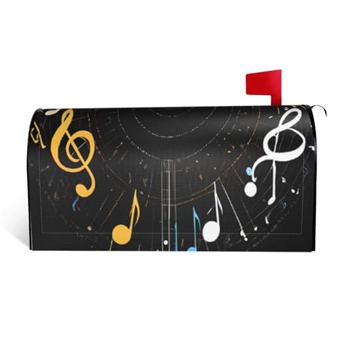 Musiknoten – Druck wasserdichte Stoffbriefkastenabdeckung mit Magnetverschluss – anpassbare dekorative Hülle für Outdoor-Briefkästen – passend für 64,8 x 53,3 cm Musiknoten – Druck wasserdichte Stoffbriefkastenabdeckung mit Magnetverschluss – anpassbare dekorative Hülle für Outdoor-Briefkästen – passend für 64,8 x 53,3 cm von ZXMDZTSS