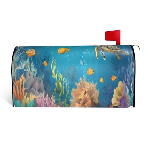Sea Conch Shell Turtle – Druck Wasserdichte Stoffbriefkastenabdeckung mit Magnetverschluss – anpassbare dekorative Hülle für Briefkästen im Freien – passend für 53,3 x 45,7 cm Sea Conch Shell Turtle – Druck Wasserdichte Stoffbriefkastenabdeckung mit Magnetverschluss – anpassbare dekorative Hülle für Briefkästen im Freien – passend für 53,3 x 45,7 cm von ZXMDZTSS