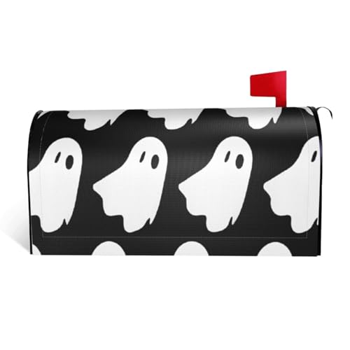 Süßes weißes Geister-Halloween-Muster – Druck wasserdichte Stoff-Briefkastenabdeckung mit Magnetverschluss – anpassbare dekorative Hülle für Outdoor-Briefkästen – passend für 53,3 x 45,7 cm Süßes weißes Geister-Halloween-Muster – Druck wasserdichte Stoff-Briefkastenabdeckung mit Magnetverschluss – anpassbare dekorative Hülle für Outdoor-Briefkästen – passend für 53,3 x 45,7 cm von ZXMDZTSS