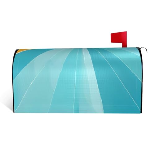 Sunset Sunrise Sea – Wasserdichter Stoffbriefkastendeckel mit Magnetverschluss – anpassbare dekorative Hülle für Briefkästen im Freien – passend für 53,3 x 45,7 cm von ZXMDZTSS