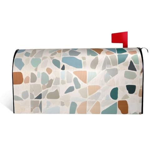 Terrazzo Briefkastenabdeckung aus Stoff mit Magnetverschluss, anpassbare dekorative Hülle für Briefkästen im Freien, passend für 64,8 x 53,3 cm Terrazzo Briefkastenabdeckung aus Stoff mit Magnetverschluss, anpassbare dekorative Hülle für Briefkästen im Freien, passend für 64,8 x 53,3 cm von ZXMDZTSS