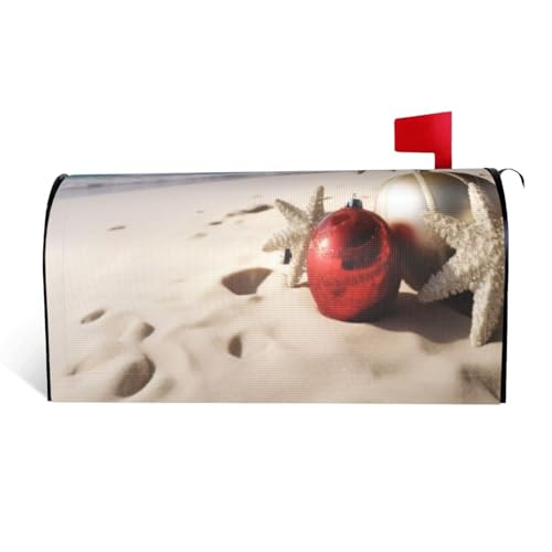 Weihnachtsstrand – Druck wasserdichte Stoffbriefkastenabdeckung mit Magnetverschluss – anpassbare dekorative Hülle für Outdoor-Briefkästen – passend für 64,8 x 53,3 cm Weihnachtsstrand – Druck wasserdichte Stoffbriefkastenabdeckung mit Magnetverschluss – anpassbare dekorative Hülle für Outdoor-Briefkästen – passend für 64,8 x 53,3 cm von ZXMDZTSS