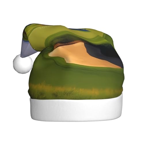 ZXMDZTSS Golfplatz-Druck für Erwachsene, Plüsch-Weihnachtsmütze, gemütlich, festlich, Weihnachtsmann-Kopfbedeckung, Pom-Pom für Weihnachten, Partys, Feiertage. ZXMDZTSS Golfplatz-Druck für Erwachsene, Plüsch-Weihnachtsmütze, gemütlich, festlich, Weihnachtsmann-Kopfbedeckung, Pom-Pom für Weihnachten, Partys, Feiertage. von ZXMDZTSS