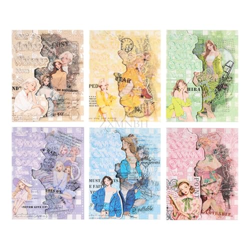 ZXMNBH 10 Stück/Packung Bernstein Whisper PET Aufkleber für Scrapbooking Kit Wasserdicht Klar Aufkleber Junk Journaling Supplies Journals Tagebuch Planer Collage Laptop Papier Basteln von ZXMNBH