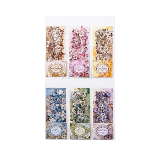 ZXMNBH 10 Stück/Packung Rose Romance Papieraufkleber für Scrapbooking Kit Aufkleber Junk Journaling Supplies Journals Tagebuch Planer Collage Laptop Papier Handwerk Dekorativ von ZXMNBH