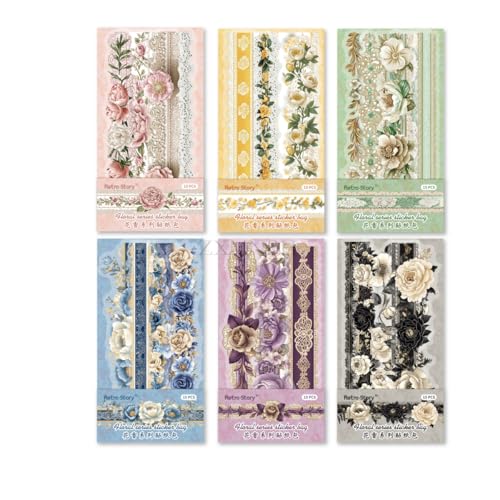 ZXMNBH 15 Stück transparente PET Aufkleber für Scrapbooking Dance Flowers Wasserdicht Aufkleber für Journal Kalender Kalender Collage Laptop ZXMNBH 15 Stück transparente PET Aufkleber für Scrapbooking Dance Flowers Wasserdicht Aufkleber für Journal Kalender Kalender Collage Laptop von ZXMNBH