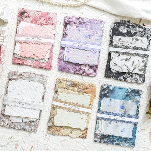 ZXMNBH 20 Stück/Packung Stillwasser ohne Mängel Papier für Scrapbooking Kit Junk Journaling Supplies Journals Medientagebuch Planer Collage Karte Verzierungen Sets Papier Handwerk von ZXMNBH