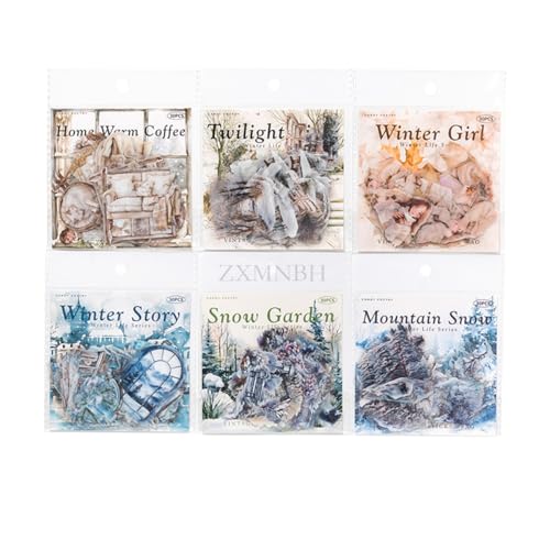 ZXMNBH 30 Stück/Packung Berge und Wälder mit Schnee PET-Aufkleber für Scrapbooking Kit Wasserdicht Klar Aufkleber Junk Journaling Supplies Journals Tagebuch Planer Collage Laptop Papier Handwerk ZXMNBH 30 Stück/Packung Berge und Wälder mit Schnee PET-Aufkleber für Scrapbooking Kit Wasserdicht Klar Aufkleber Junk Journaling Supplies Journals Tagebuch Planer Collage Laptop Papier Handwerk von ZXMNBH