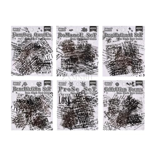 ZXMNBH 40 Stück/Packung Zitate Sammlung PET Aufkleber für Scrapbooking Kit Wasserdicht Klar Aufkleber Junk Journaling Supplies Journals Tagebuch Planer Collage Laptop Papier Basteln von ZXMNBH