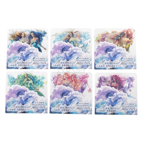 ZXMNBH 5 Stück/Packung Meerjungfrauenkönigin, PET-Aufkleber für Scrapbooking, wasserdicht, transparent, Aufkleber, Junk-Tagebuch, Tagebuch, Planer, Collage, Laptop, Papierbasteln ZXMNBH 5 Stück/Packung Meerjungfrauenkönigin, PET-Aufkleber für Scrapbooking, wasserdicht, transparent, Aufkleber, Junk-Tagebuch, Tagebuch, Planer, Collage, Laptop, Papierbasteln von ZXMNBH