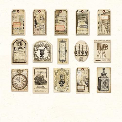 ZXMNBH Aufkleber für Scrapbooking Kit Vintage Artikel Washi Ästhetisches Papier Tagebuch Planer Junk Bullet Journaling Dekorative Lieferungen 45 Stück/Packung von ZXMNBH