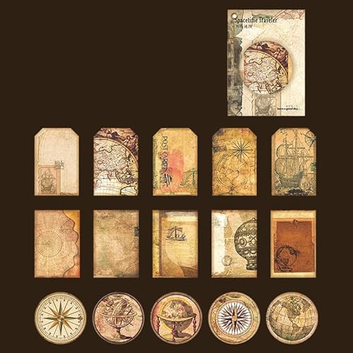 ZXMNBH Aufkleber für Scrapbooking-Set, Landkarte, ästhetisches Papier, Tagebuch, Planer, Junk, Bullet Journaling, dekoratives Zubehör, 30 Stück/Packung ZXMNBH Aufkleber für Scrapbooking-Set, Landkarte, ästhetisches Papier, Tagebuch, Planer, Junk, Bullet Journaling, dekoratives Zubehör, 30 Stück/Packung von ZXMNBH