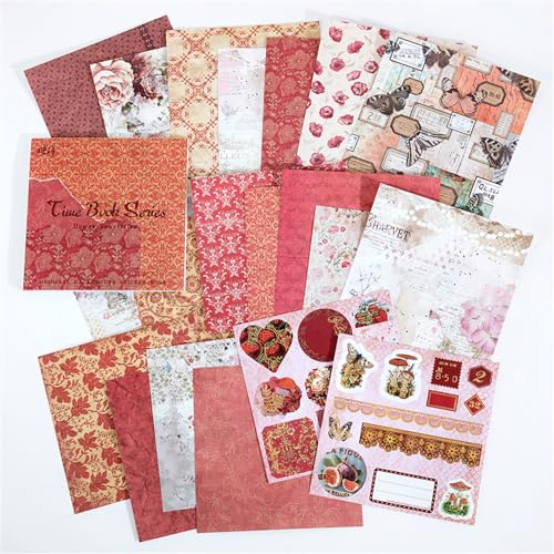 ZXMNBH Aufkleber für Scrapbooking-Set, rote Vegetation, ästhetisches Papier, Tagebuch, Planer, Junk, Journaling, dekoratives Zubehör, 20 Stück/Packung ZXMNBH Aufkleber für Scrapbooking-Set, rote Vegetation, ästhetisches Papier, Tagebuch, Planer, Junk, Journaling, dekoratives Zubehör, 20 Stück/Packung von ZXMNBH