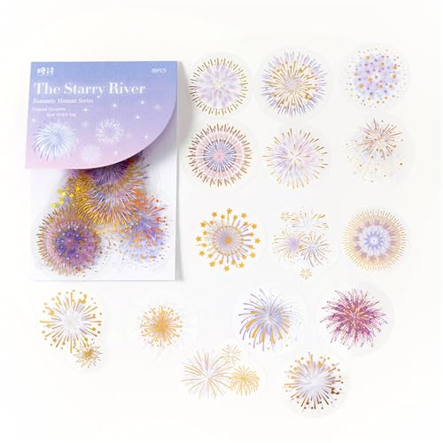 ZXMNBH PET-Aufkleber für Scrapbooking, Sonnenuntergang, Feuerwerk, ästhetisches Papier, Tagebuch, Planer, Junk, Journaling, dekoratives Zubehör, 30 Stück/Packung ZXMNBH PET-Aufkleber für Scrapbooking, Sonnenuntergang, Feuerwerk, ästhetisches Papier, Tagebuch, Planer, Junk, Journaling, dekoratives Zubehör, 30 Stück/Packung von ZXMNBH