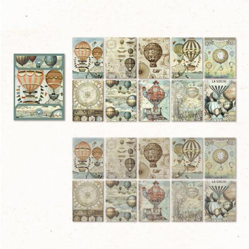 ZXMNBH Papier für Scrapbooking Kit Heißluftballon Collage Tagebuch Planer Materialien Erwachsene Junk Journaling Decor Supplies 20 Stück/Packung ZXMNBH Papier für Scrapbooking Kit Heißluftballon Collage Tagebuch Planer Materialien Erwachsene Junk Journaling Decor Supplies 20 Stück/Packung von ZXMNBH