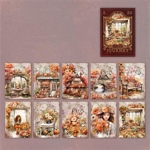 ZXMNBH Papier für Scrapbooking-Set, Herbstwald, Collage, Tagebuch, Planer, Materialien, Erwachsene, Junk, Journaling, Dekoration, Zubehör, 30 Stück/Packung ZXMNBH Papier für Scrapbooking-Set, Herbstwald, Collage, Tagebuch, Planer, Materialien, Erwachsene, Junk, Journaling, Dekoration, Zubehör, 30 Stück/Packung von ZXMNBH