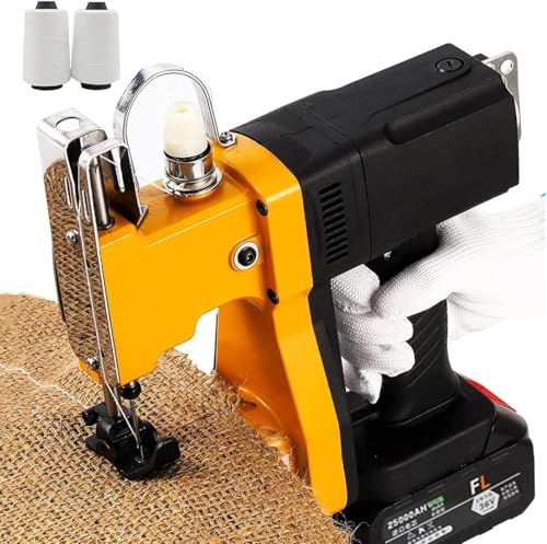 ZXNANA Elektrische kabellose Taschenverschließer-Nähmaschine, Handheld-Taschenheftmaschine Aluminiumschale mit 2 Stück Nähgarn / 2600mah Batterie ZXNANA Elektrische kabellose Taschenverschließer-Nähmaschine, Handheld-Taschenheftmaschine Aluminiumschale mit 2 Stück Nähgarn / 2600mah Batterie von ZXNANA