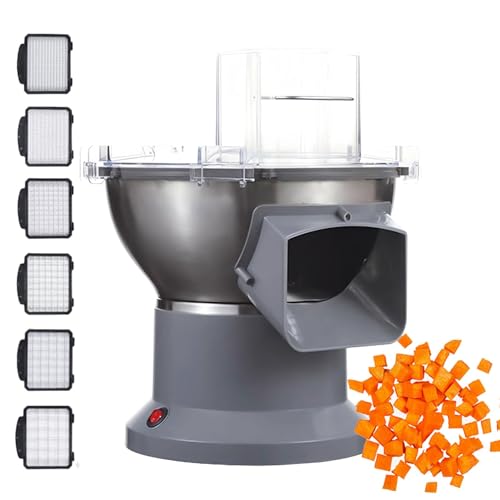 ZXNANA Kommerzieller Gemüsehacker, elektrische Lebensmittelschneidemaschine, multifunktionaler Schneideschneider für Zwiebeln, Knoblauch, Karotten, Kartoffeln - Küchengeräte und Gadgets (6blades) von ZXNANA