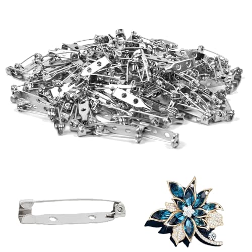 100 Stück Anstecknadel,Broschennadel,Broschennadeln,Anstecknadeln Zum Basteln,Anstecker,Anstecker Hochzeit,Anstecknadeln,Safety Pins,für Schmuck Handwerk und Handarbeiten,Sicherheitsnadeln(25mm) von ZXNJA