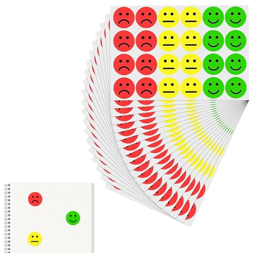 1200 Stück Smiley Aufkleber,Emoji Sticker,Smiley Sticker,Stimmung Aufkleber,Belohnungssticker, Für Tagebuch Moderationskarten Moderationskoffer Belohnungssticker 1200 Stück Smiley Aufkleber,Emoji Sticker,Smiley Sticker,Stimmung Aufkleber,Belohnungssticker, Für Tagebuch Moderationskarten Moderationskoffer Belohnungssticker von ZXNJA