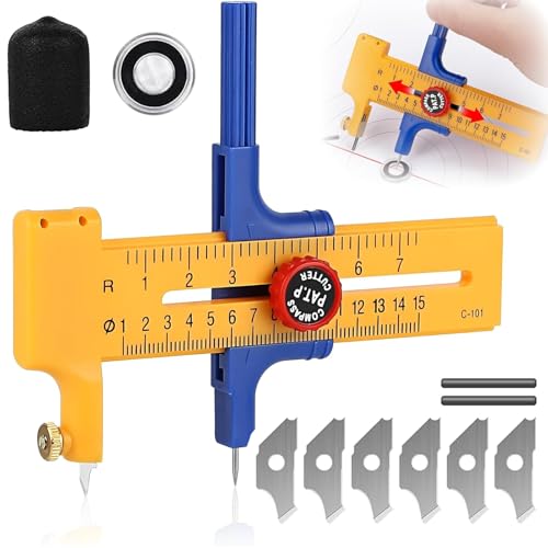 Schneidezirke, Kreisschneider Papier, Kreiszeichner, Kreisschneider Kompass-Schneider, Zirkelschneider, Zum Schneiden Von Papierkarton Leder, Rundschneider Aus Kunststoff Und Messing Schneidezirke, Kreisschneider Papier, Kreiszeichner, Kreisschneider Kompass-Schneider, Zirkelschneider, Zum Schneiden Von Papierkarton Leder, Rundschneider Aus Kunststoff Und Messing von ZXNJA