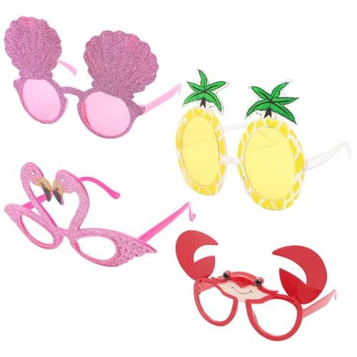 ZXTGBQ 4 Paar Lustige Hawaiianische Brillen, Party Sonnenbrillen, Partybrille SpaßBrille FüR Den Karneval, Neuheit PartyzubehöR Dekoration, Hawaii Brille Party Accessoires, FüR Tropische Party ZXTGBQ 4 Paar Lustige Hawaiianische Brillen, Party Sonnenbrillen, Partybrille SpaßBrille FüR Den Karneval, Neuheit PartyzubehöR Dekoration, Hawaii Brille Party Accessoires, FüR Tropische Party von ZXTGBQ