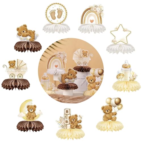ZXTGBQ 9 Stück Geburtstag Bienenwaben Deko, Waben Tischdekoration Party Deko, Papier Tischaufsätze, für Baby Shower Babyparty ZXTGBQ 9 Stück Geburtstag Bienenwaben Deko, Waben Tischdekoration Party Deko, Papier Tischaufsätze, für Baby Shower Babyparty von ZXTGBQ