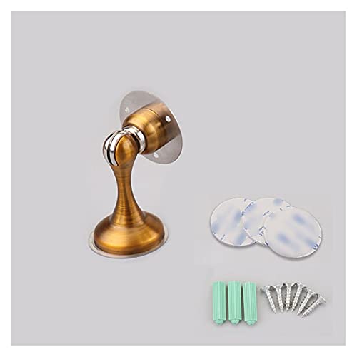 ZXTIIEUF Selbstklebender Türstopper, Stoßfängerpuffer, Türstopper aus Edelstahl zur Wandmontage, Türabsaugung, Möbelbeschläge(Brass) von ZXTIIEUF
