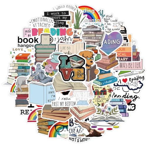 ZXUPOI 50 Pcs Leseaufkleber mit motivierendem 'I Love Reading' Design aus Vinyl Laptop Wasserflasche, Gepäck Skateboard Scrapbooking Handkonto und Vintage Sticker ZXUPOI 50 Pcs Leseaufkleber mit motivierendem 'I Love Reading' Design aus Vinyl Laptop Wasserflasche, Gepäck Skateboard Scrapbooking Handkonto und Vintage Sticker von ZXUPOI