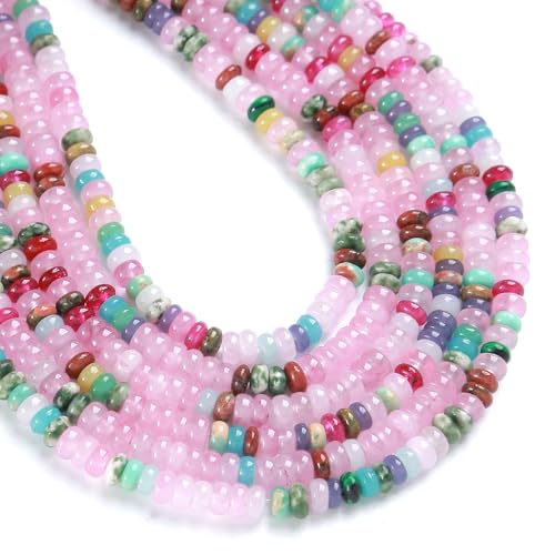 150 Stück 2 x 4 mm natürliche bunte Jade-Stein-Rondelle-Perlen, Abakus-Scheibensteinperlen, rund, lose Abstandshalter, Edelstein für DIY-Armbänder, Halsketten, Schmuckherstellung 150 Stück 2 x 4 mm natürliche bunte Jade-Stein-Rondelle-Perlen, Abakus-Scheibensteinperlen, rund, lose Abstandshalter, Edelstein für DIY-Armbänder, Halsketten, Schmuckherstellung von ZXYMLZI