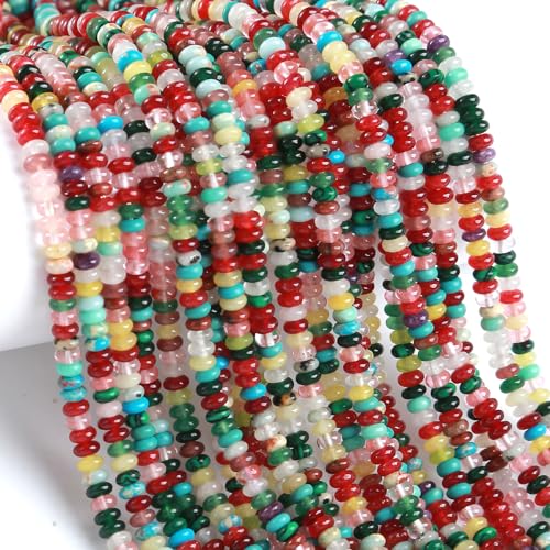 150 Stück 2 x 4 mm natürliche gemischte farbige Stein-Rondelle-Perlen, Abakus-Scheibensteinperlen, rund, lose Abstandshalter, Edelsteine für DIY-Armbänder, Halsketten, Schmuckherstellung 150 Stück 2 x 4 mm natürliche gemischte farbige Stein-Rondelle-Perlen, Abakus-Scheibensteinperlen, rund, lose Abstandshalter, Edelsteine für DIY-Armbänder, Halsketten, Schmuckherstellung von ZXYMLZI